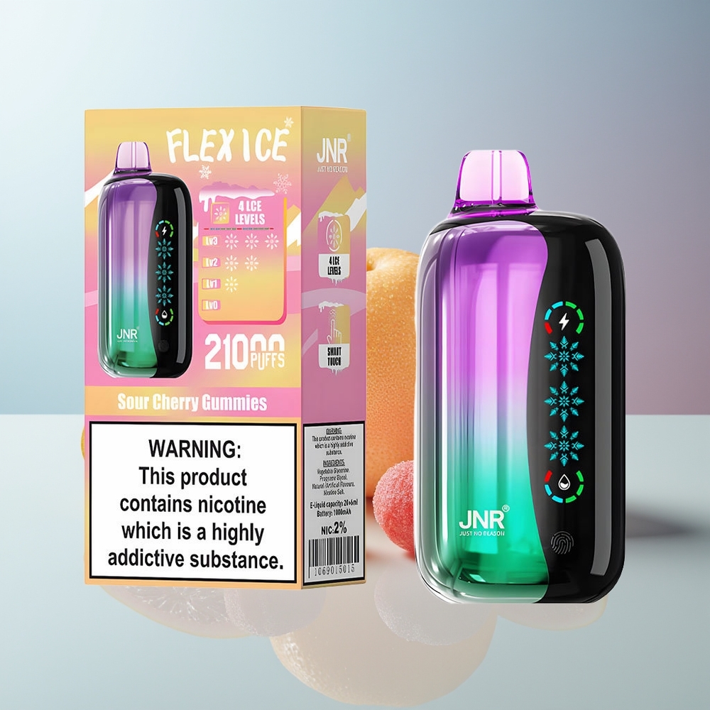 Wholesale Canada JNR Flex Ice 21000 Puffs Adjustable Airflow Sour Cherry Gummies