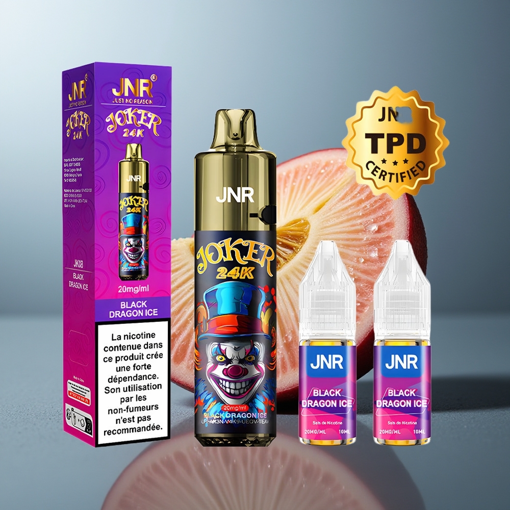 Wholesale Canada JNR Joker 24000 Puffs 2 Nicotine Black Dragon Ice Disposable Vape