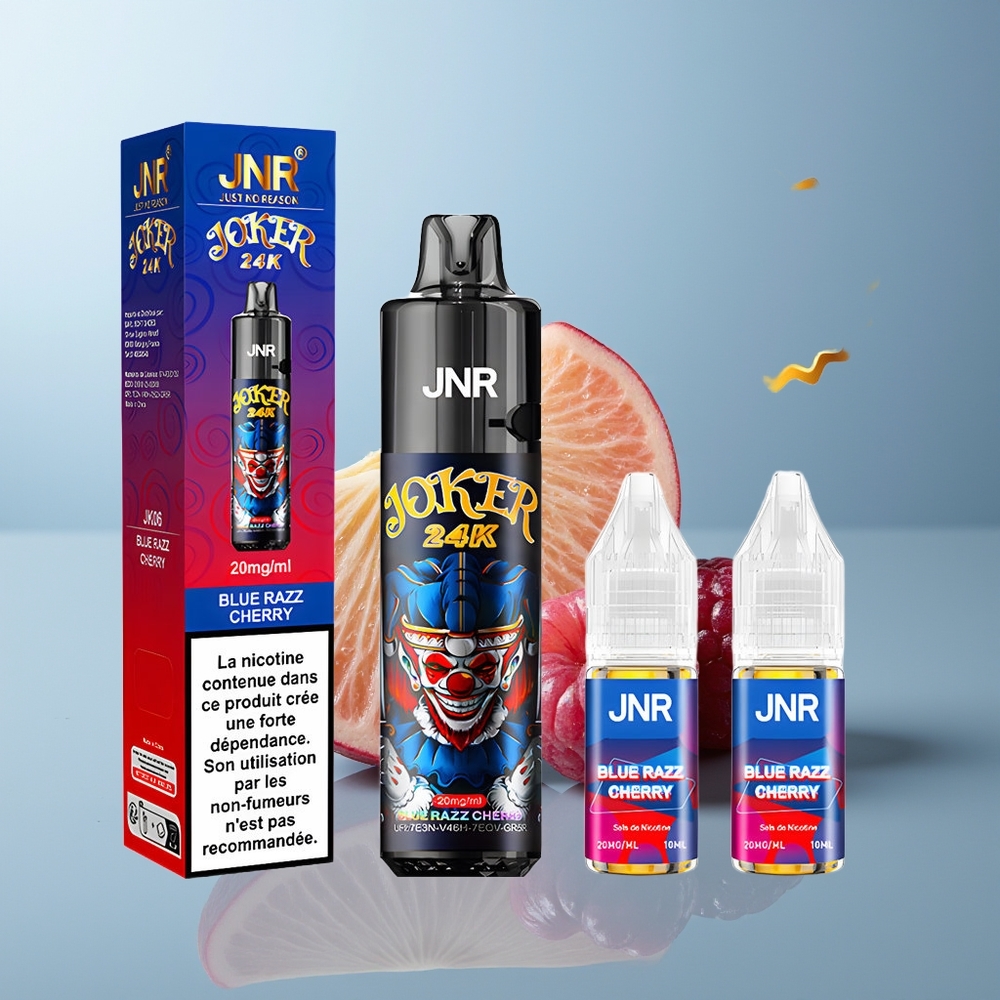 Wholesale Canada JNR Joker 24000 Puffs 2 Nicotine Blue Razz Cherry Disposable Vape