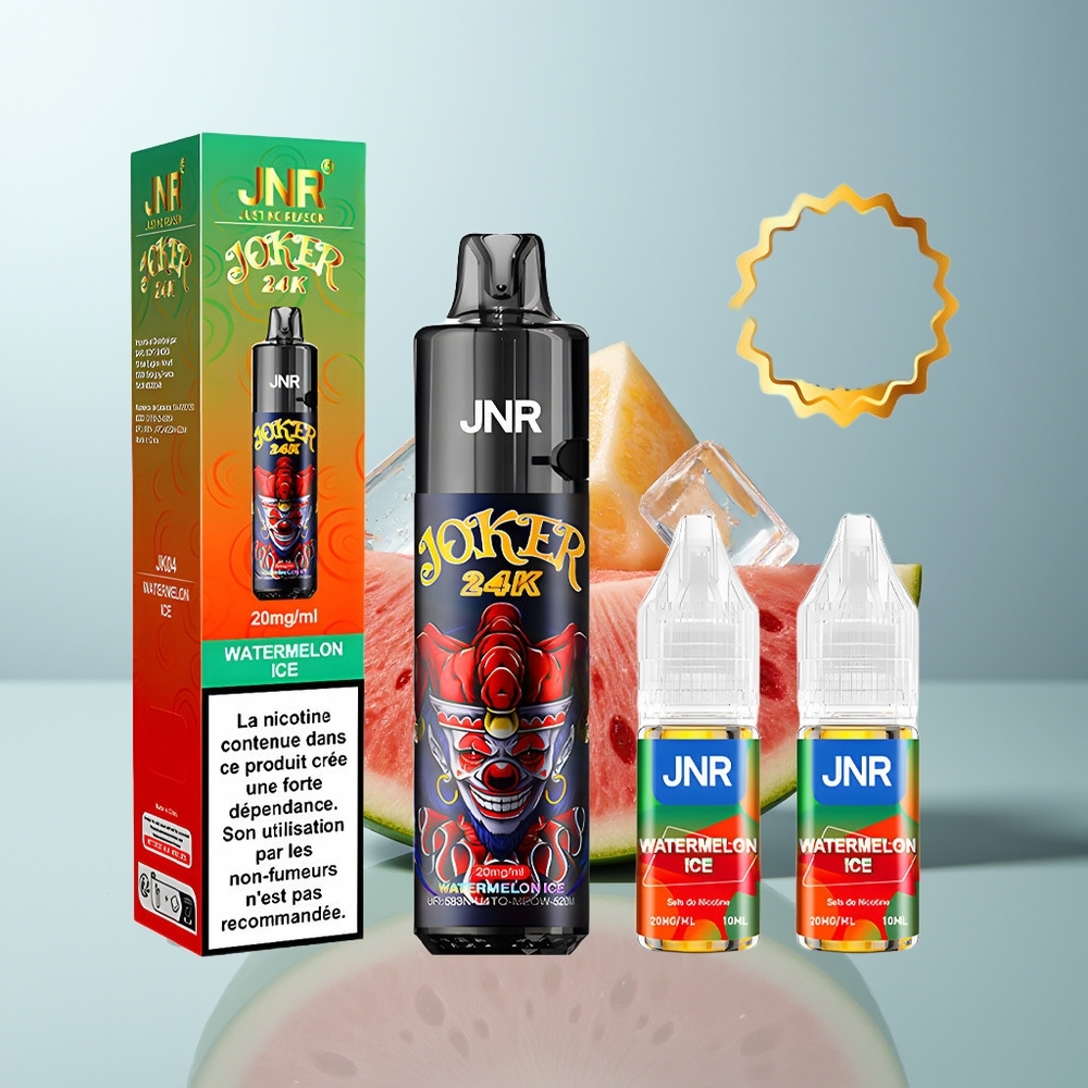 Wholesale Canada JNR Joker 24000 Puffs 2 Nicotine Refillable Pod Watermelon Ice