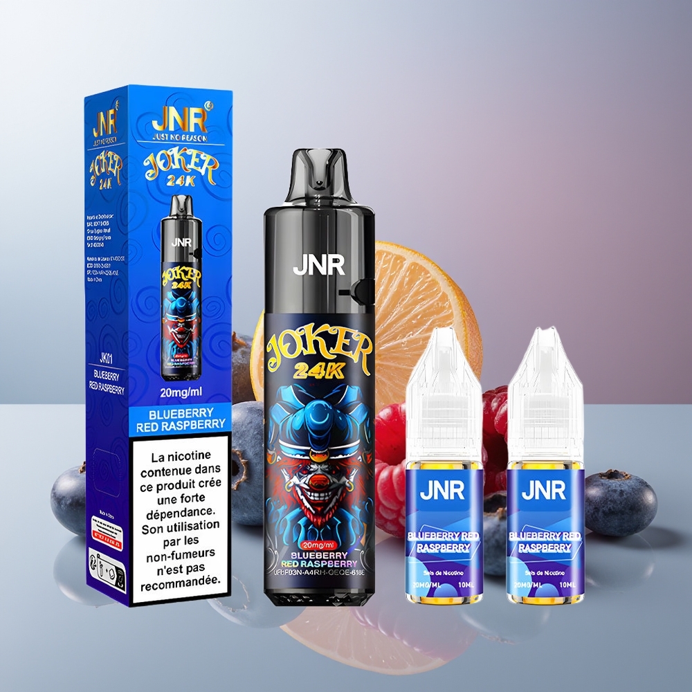Wholesale Canada JNR Joker 24000 Puffs 800mAh Battery Blueberry Red Raspberry Disposable Vape