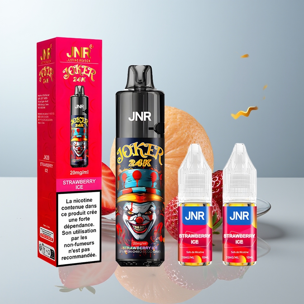 Wholesale Canada JNR Joker 24000 Puffs 800mAh Disposable Vape Strawberry Ice