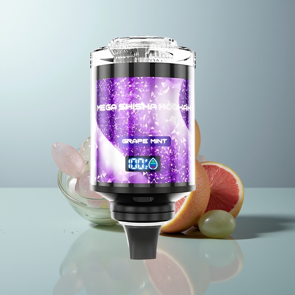 Wholesale Canada JNR Mega Shisha Hookah 100K 2200mAh Interactive Smart Screen Grape Mint