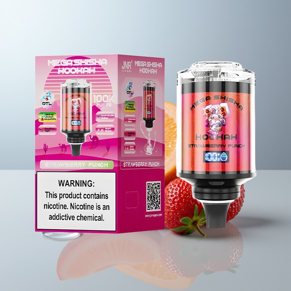 Wholesale Canada JNR Mega Shisha Hookah 100K 2200mAh Strawberry Punch