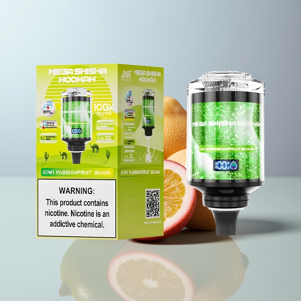 Wholesale Canada JNR Mega Shisha Hookah 100K Desktop Compatibility Interactive Smart Screen Kiwi Passionfruit Guava