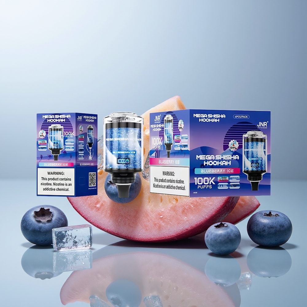 Wholesale Canada JNR Mega Shisha Hookah 100K puffs Desktop Compatibility Blueberry Ice