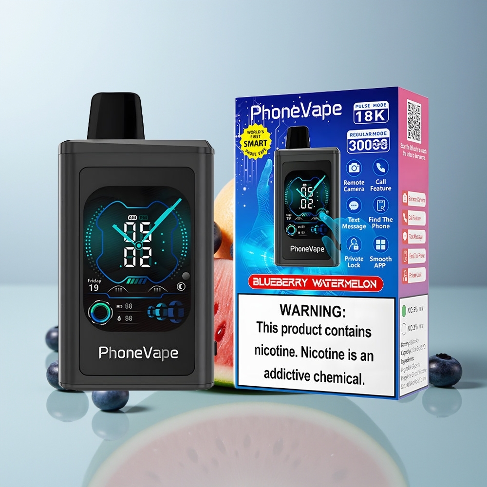 Wholesale Canada JNR PhoneVape 30000 puffs Adjustable Airflow App Controlled Blueberry Watermelon