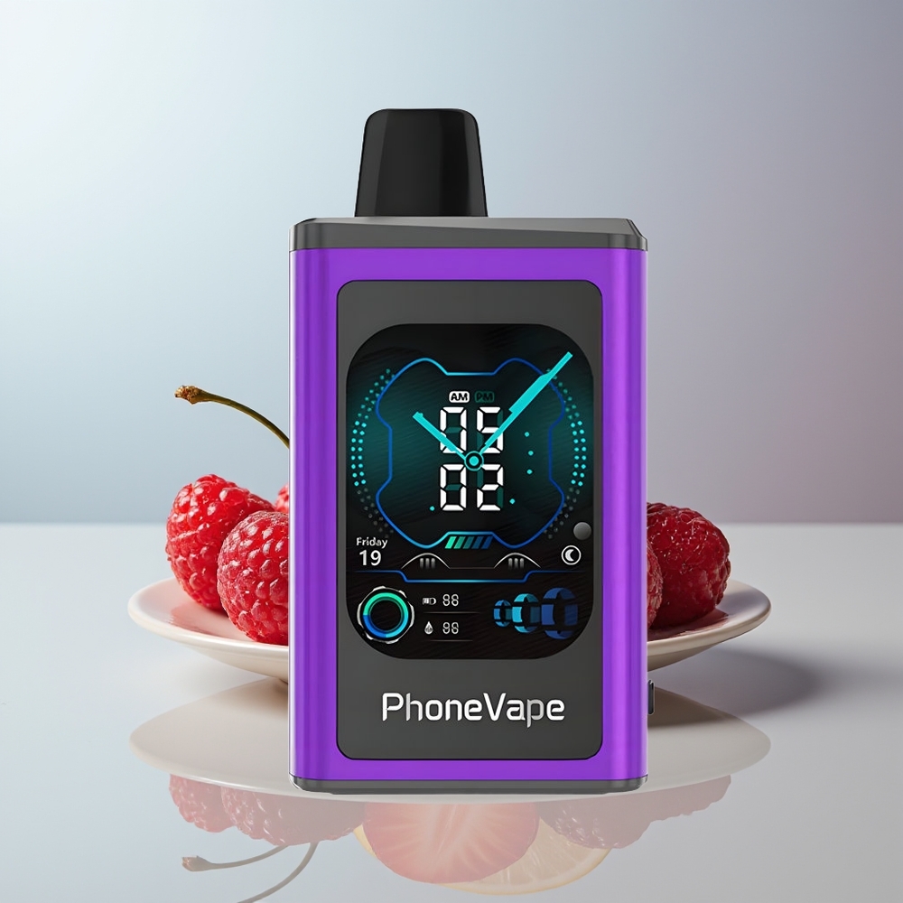 Wholesale Canada JNR PhoneVape 30000 puffs App Controlled Turbo Mode Cherry Strawberry Raspberry