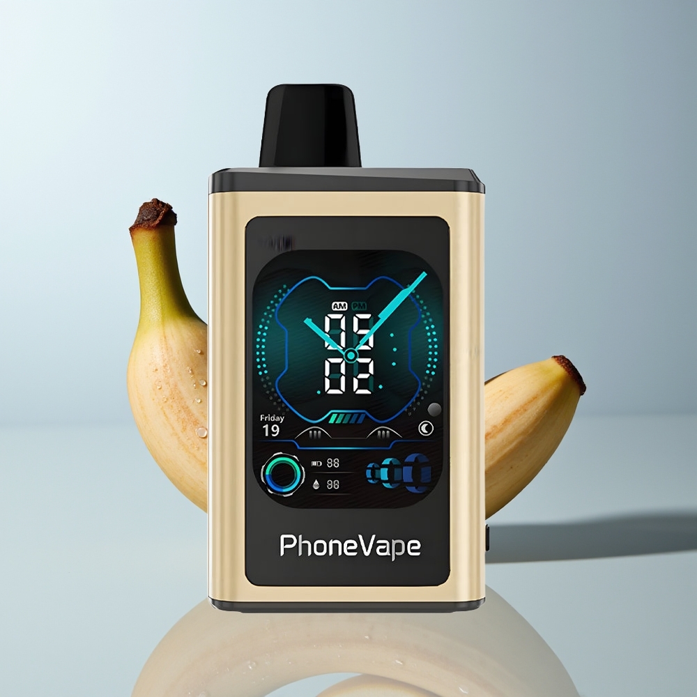 Wholesale Canada JNR PhoneVape 30000 puffs Rechargeable App Controlled Banana Ice