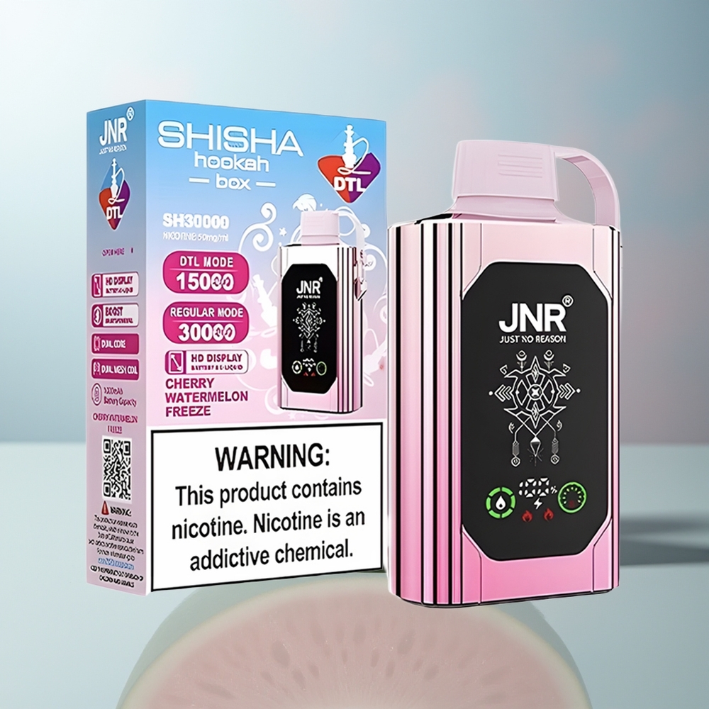 Wholesale Canada JNR Shisha Hookah Box 20500 Puffs Dual Mesh Coil Cherry Watermelon Freeze