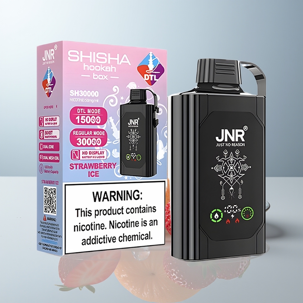 Wholesale Canada JNR Shisha Hookah Box 20500 Puffs Dual Mesh Coil Strawberry Ice