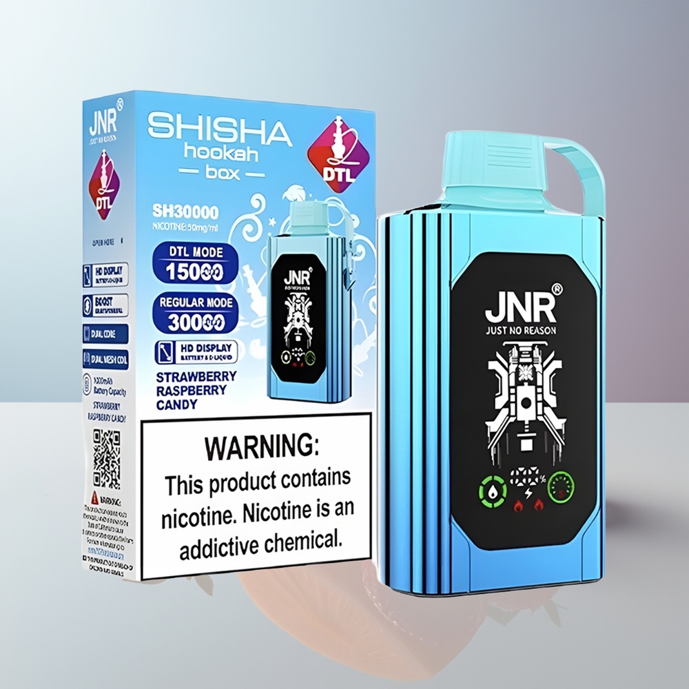 Wholesale Canada JNR Shisha Hookah Box 20500 Puffs Dual Mesh Coil Strawberry Raspberry Candy