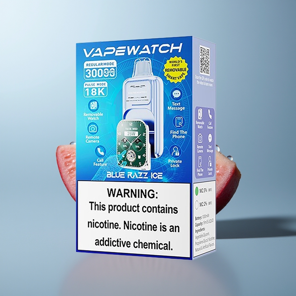 Wholesale Canada JNR VapeWatch 30000 Puffs 19mL Dual Mesh Coil Blue Razz Ice