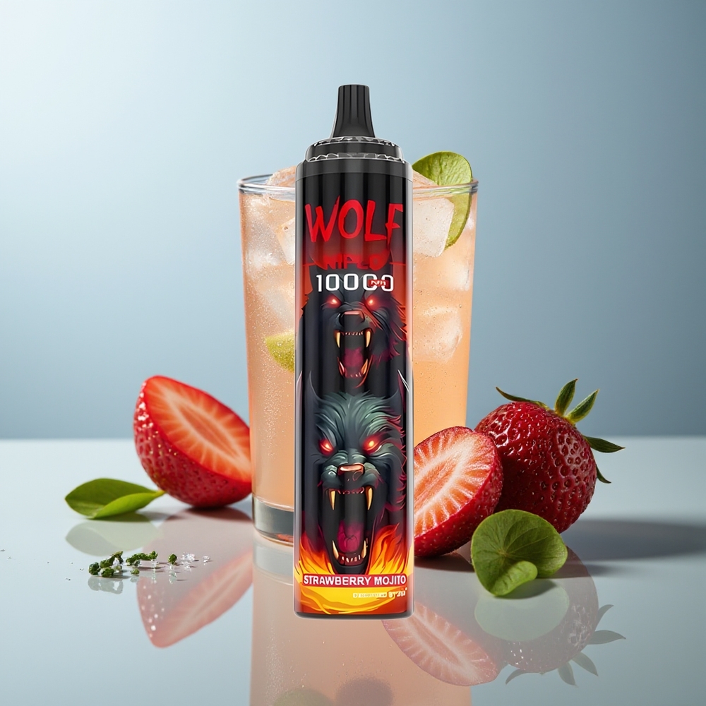 Wholesale Canada JNR Wolf Niplo 10000 Puffs 20ml Strawberry Mojito