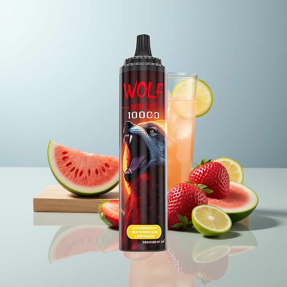 Wholesale Canada JNR Wolf Niplo 10000 Puffs 20ml Strawberry Watermelon Lemonade