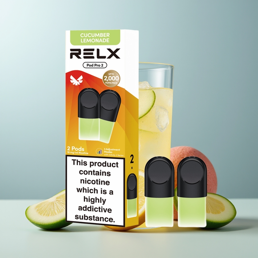 Wholesale Canada RELX Pod Pro 2 600 Puffs 19ml Beverage-Cucumber Lemonade