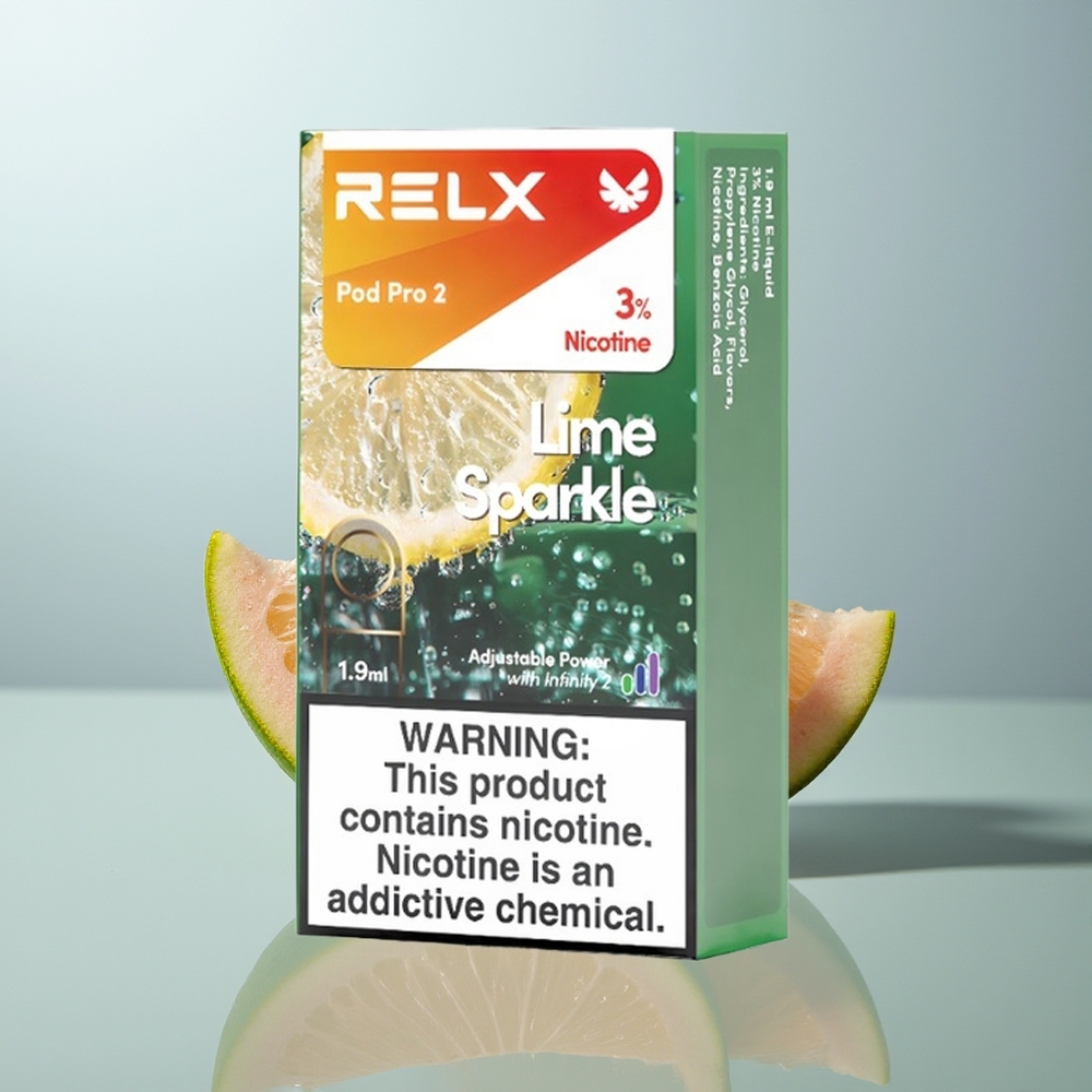 Wholesale Canada RELX Pod Pro 2 600 Puffs 3 Voltage Adjustment Lime Sparkle