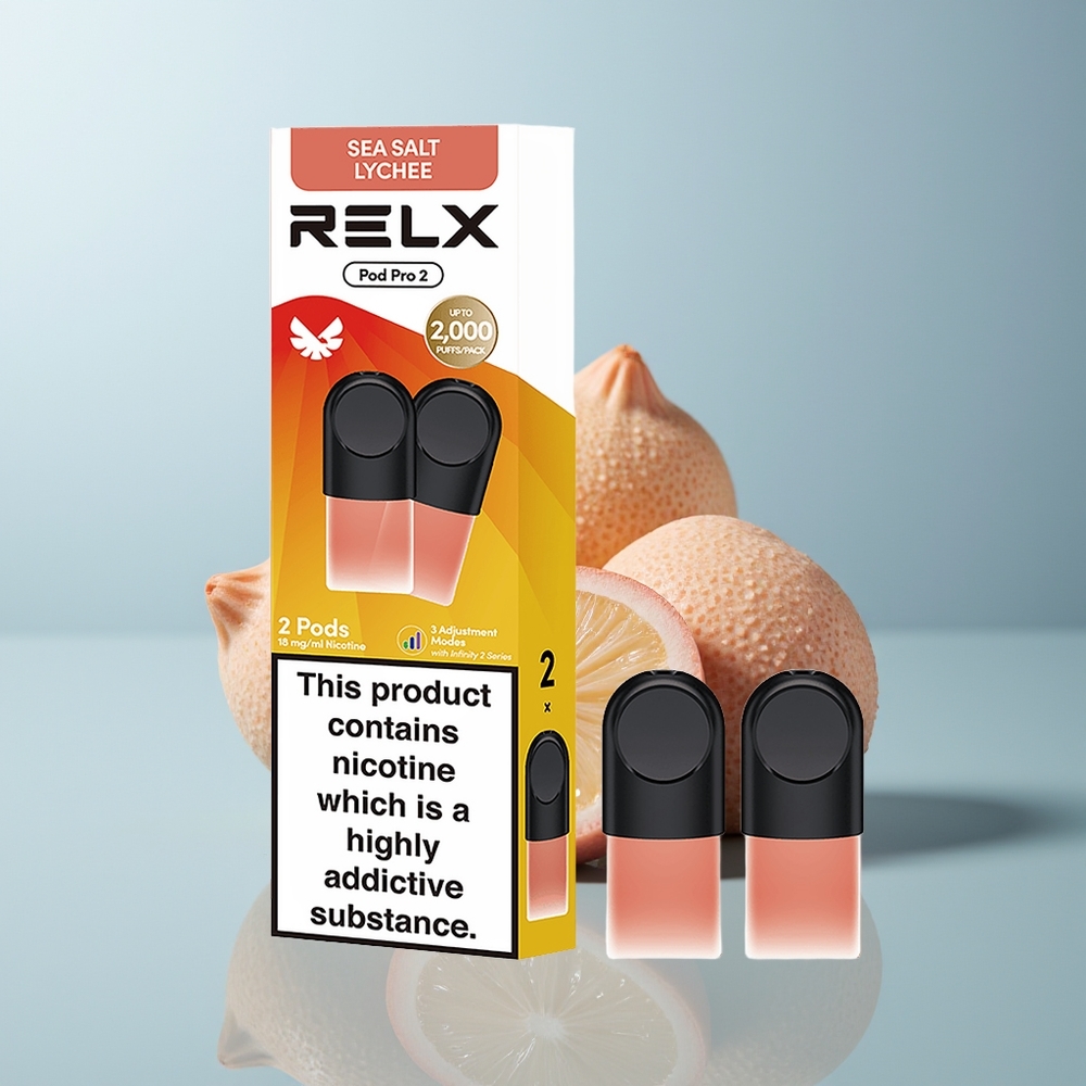 Wholesale Canada RELX Pod Pro 2 600 Puffs 3 Voltage Adjustment Sea Salt Lychee