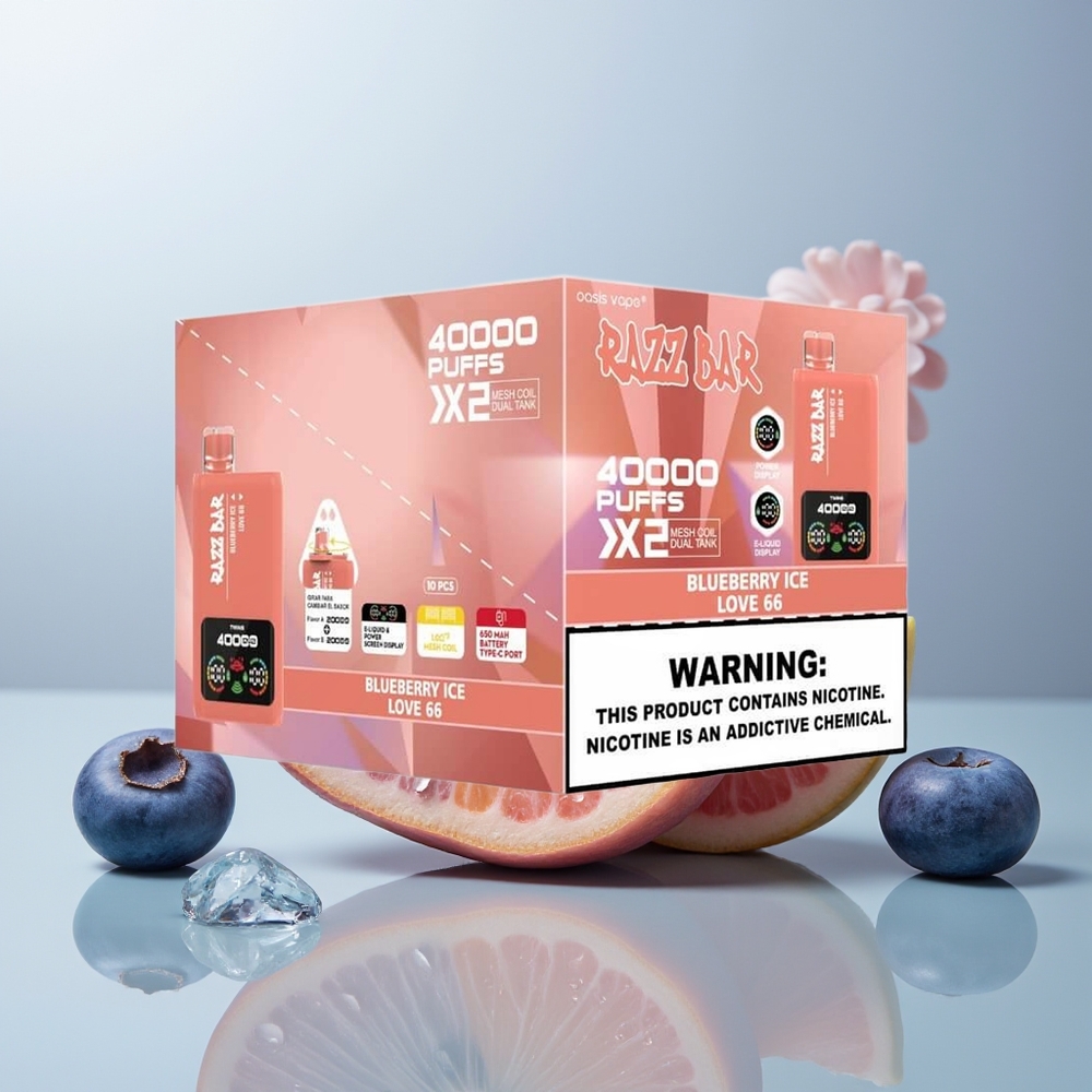 Wholesale Canada Razz Bar 40000 Puffs 5 Nicotine Blueberry Ice Love 66