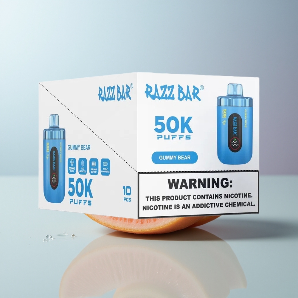 Wholesale Canada Razz Bar 50000 Puffs 2 Nicotine Gummy Bear