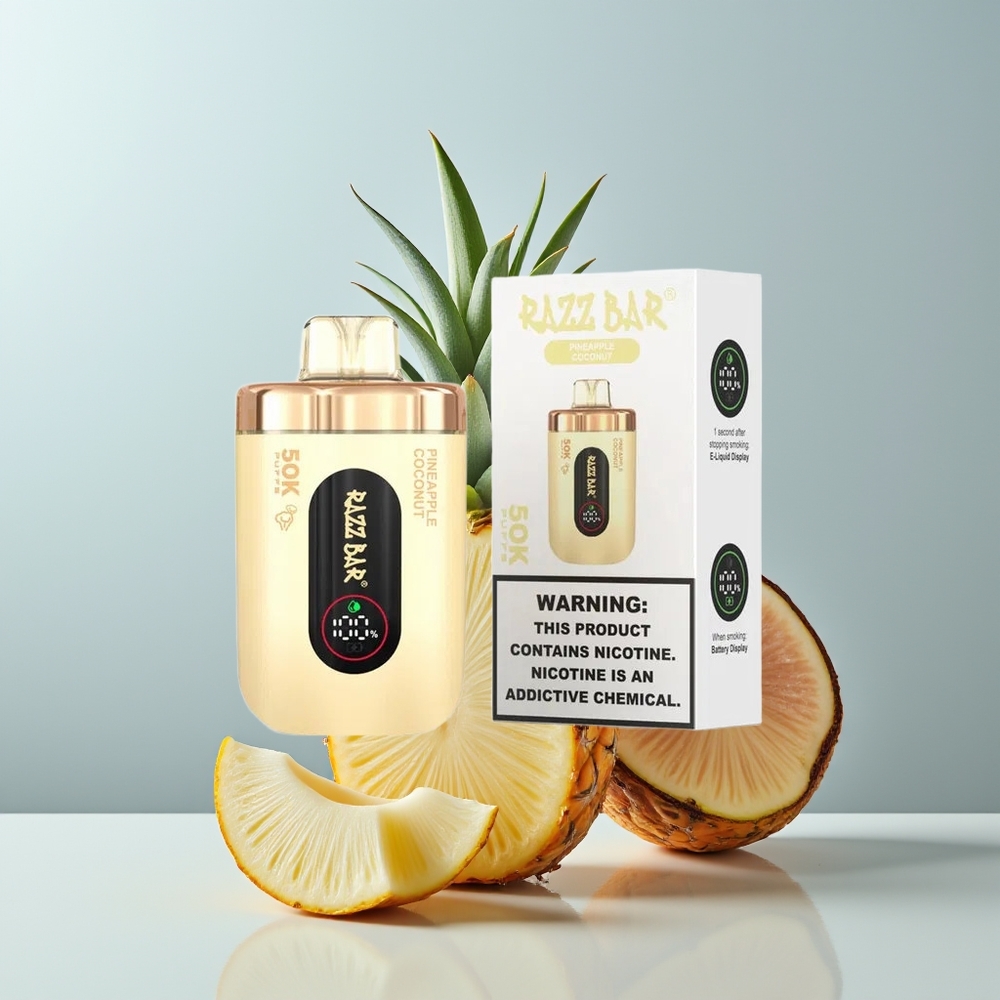 Wholesale Canada Razz Bar 50000 Puffs 2 Nicotine Pineapple Coconut Disposable Vape