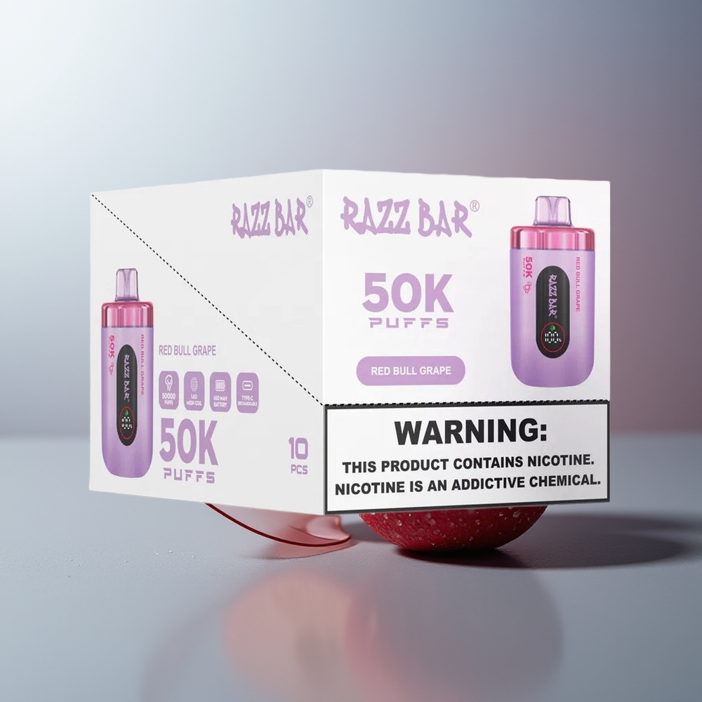 Wholesale Canada Razz Bar 50000 Puffs Rechargeable Red Bull Grape