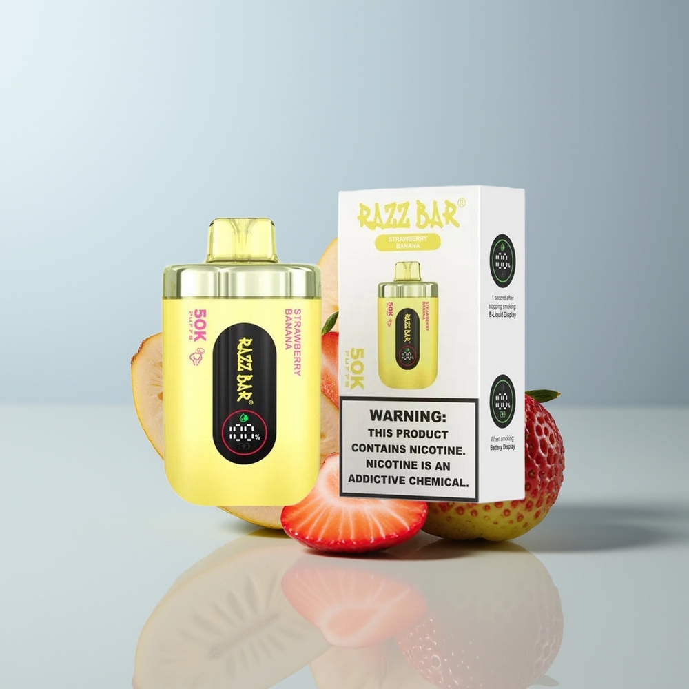Wholesale Canada Razz Bar 50000 Puffs Type-C Rechargeable Strawberry Banana