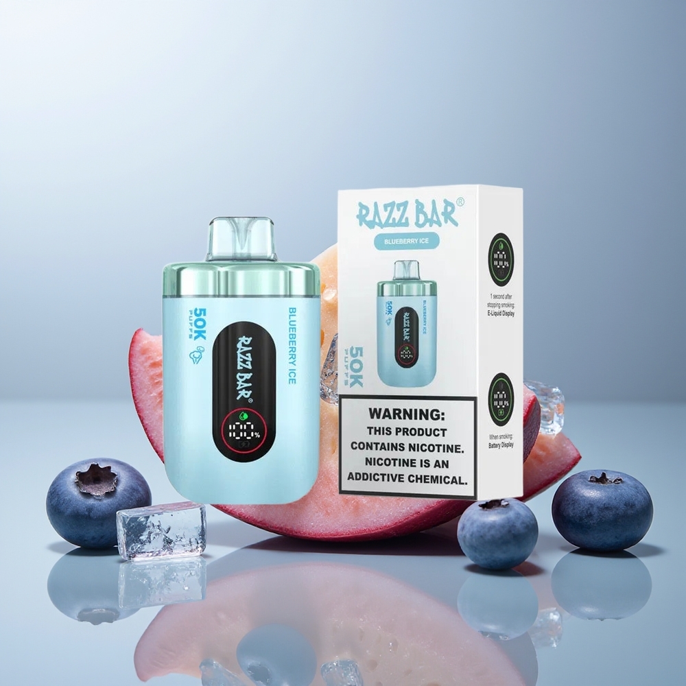 Wholesale Canada Razz Bar 50K Puffs 10 Ohm Mesh Coil Blueberry Ice