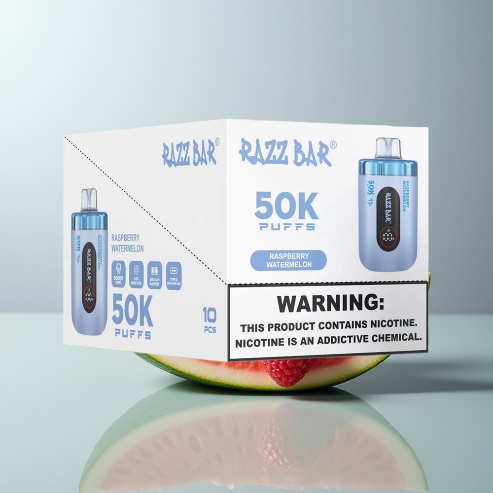Wholesale Canada Razz Bar 50K Puffs 10 Ohm Mesh Coil Raspberry Watermelon