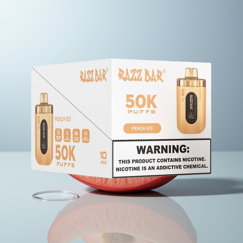 Wholesale Canada Razz Bar 50K Puffs Rechargeable Peach Ice