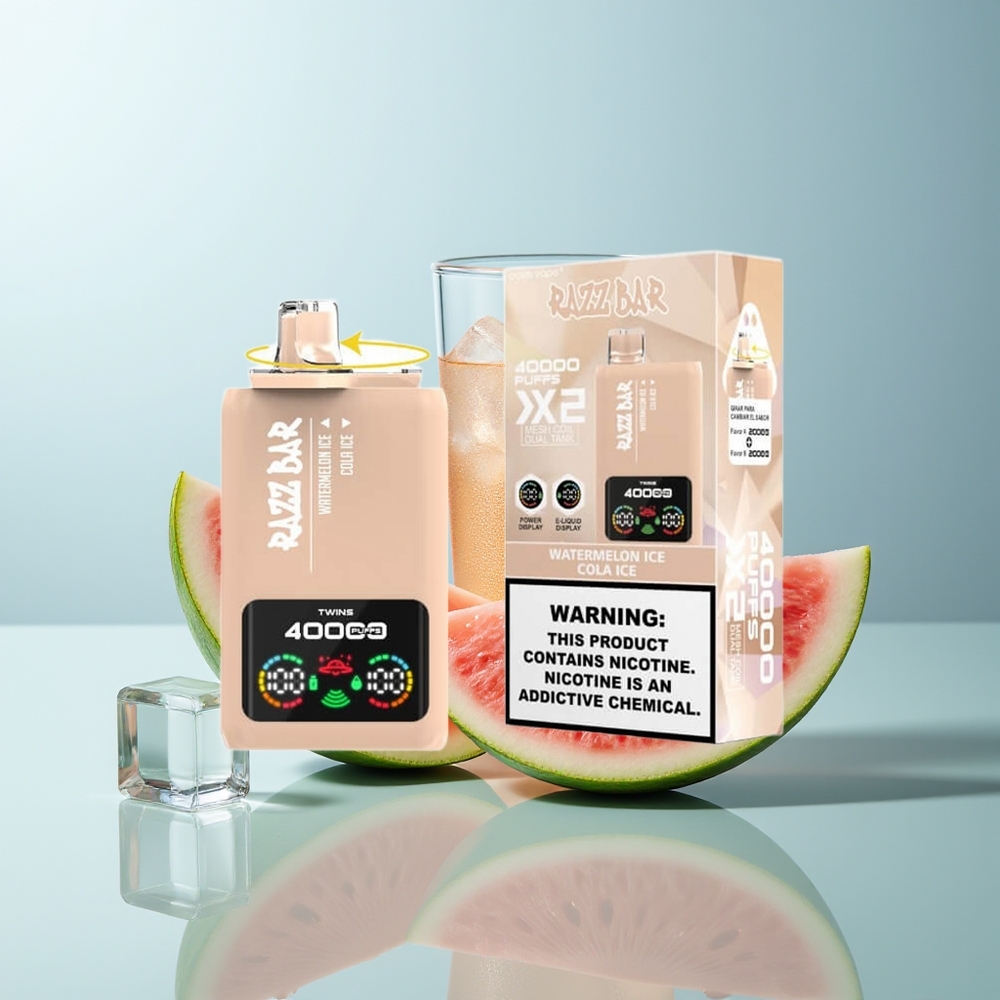 Wholesale Canada Razz Bar Disposable Vape 40000 Puffs 5 Nicotine Type-C Port Watermelon Ice - Cola Ice