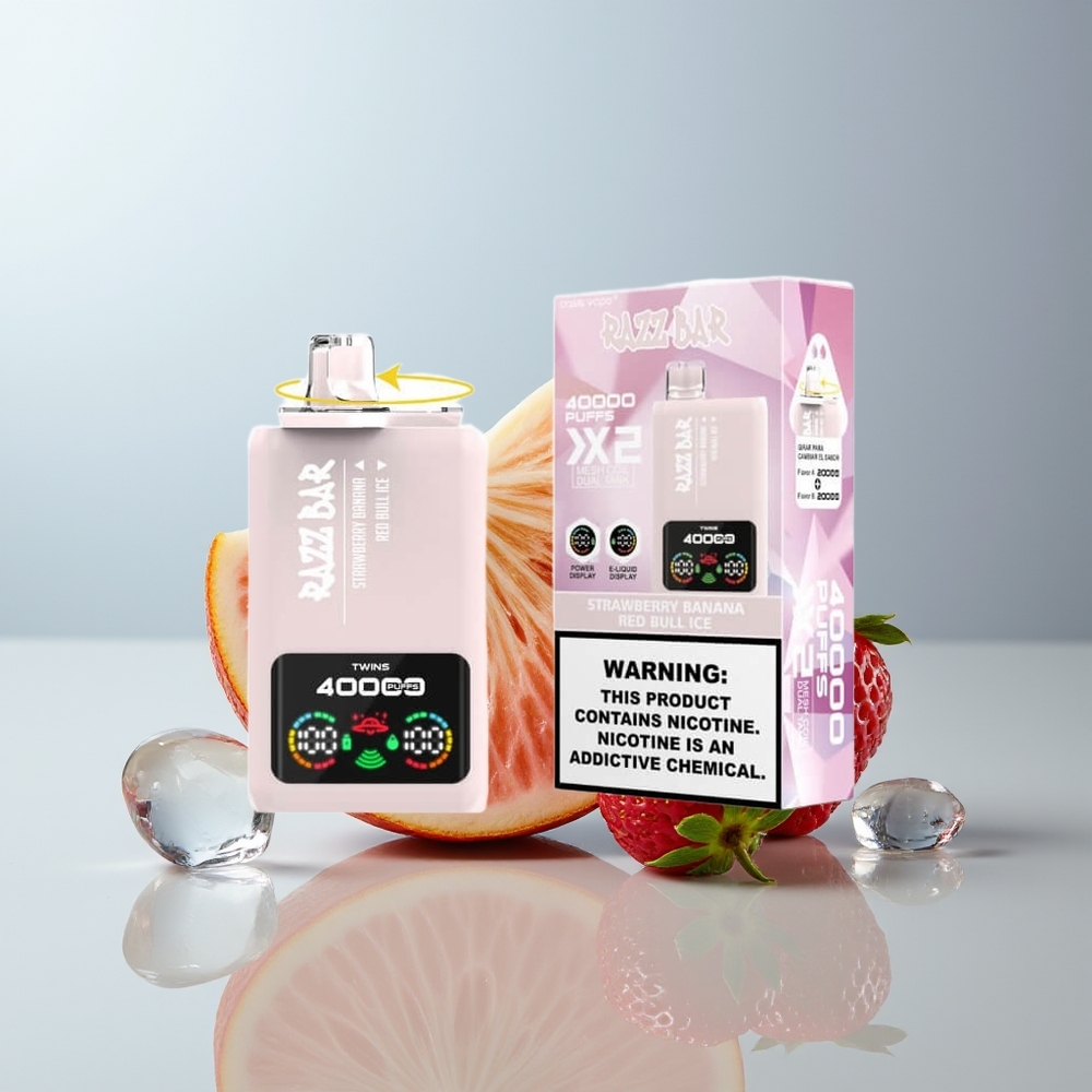Wholesale Canada Razz Bar Disposable Vape 40000 Puffs Mesh Coil Strawberry Banana Red Bull Ice