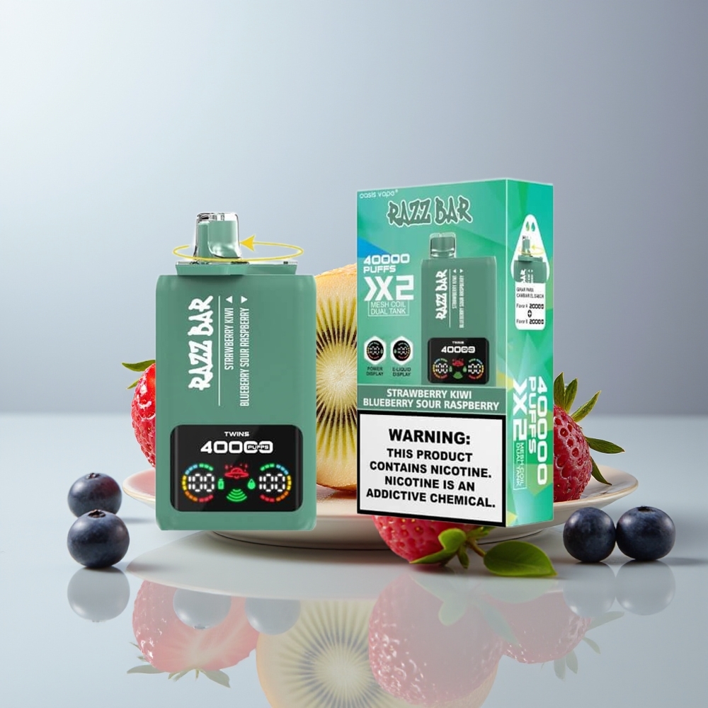 Wholesale Canada Razz Bar Disposable Vape 40000 Puffs Mesh Coil Strawberry Kiwi Blueberry Sour Raspberry