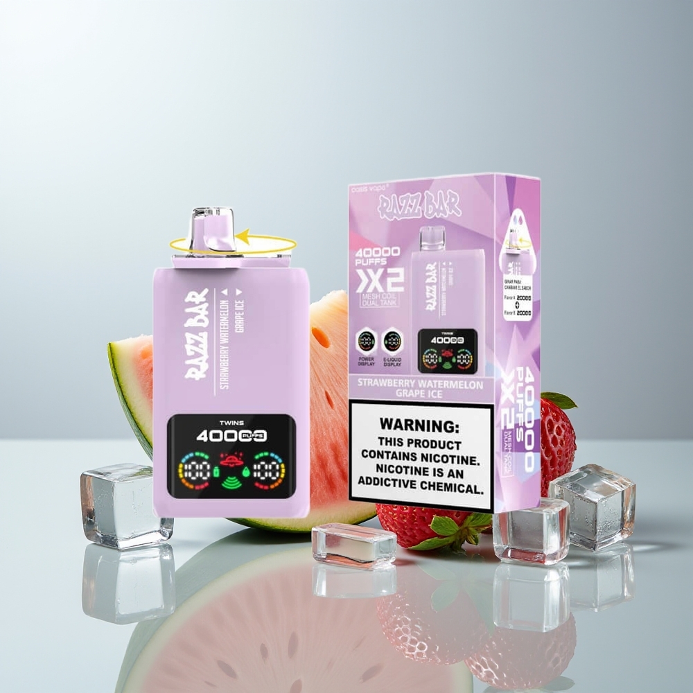Wholesale Canada Razz Bar Disposable Vape 40000 Puffs Type-C Port Strawberry Watermelon - Grape Ice