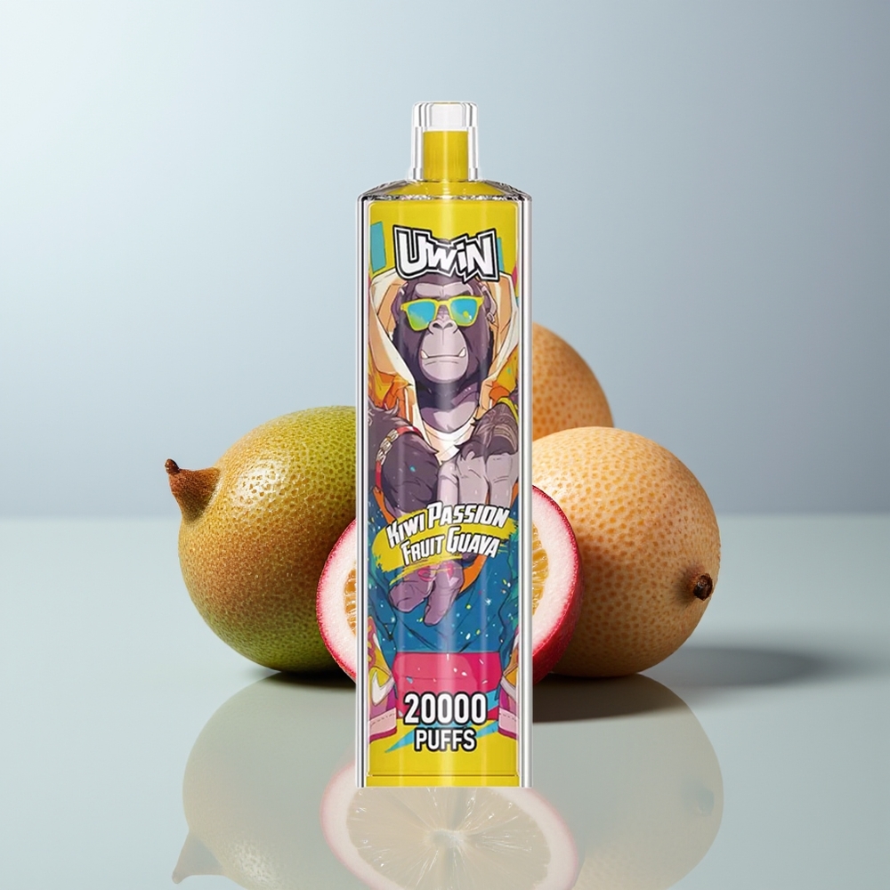 Wholesale Canada Uwin Shisha Hookah Crystal 20000 Puffs Mesh Coil Type-C Kiwi Passion Fruit Guava