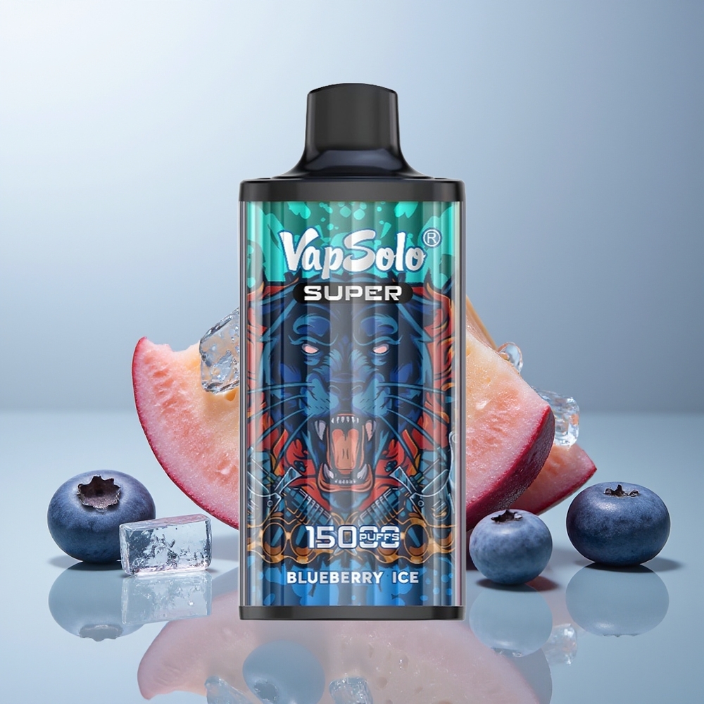 Wholesale Canada VapSolo Super 15000 Puffs 40ml E-Liquid Blueberry Ice Disposable Vape