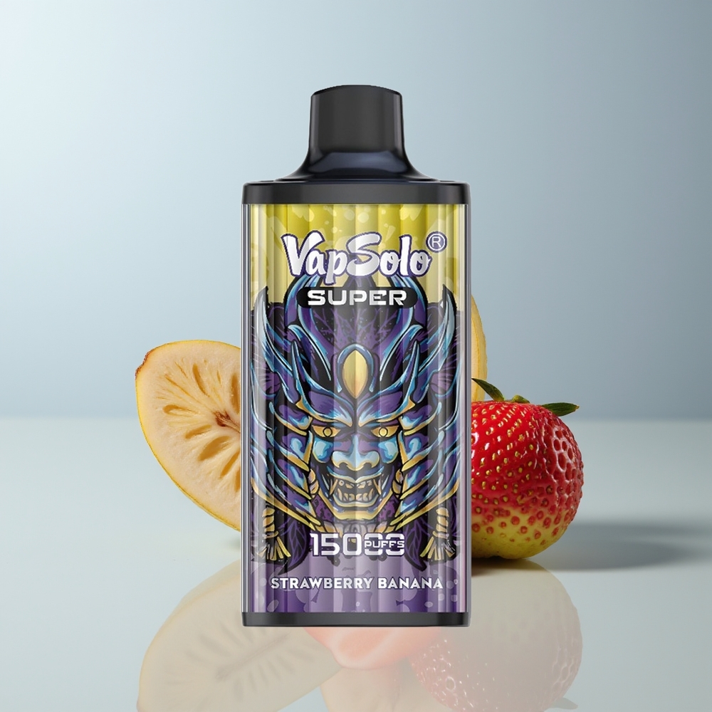 Wholesale Canada VapSolo Super 15000 Puffs 850mah Mesh Coil Strawberry Banana