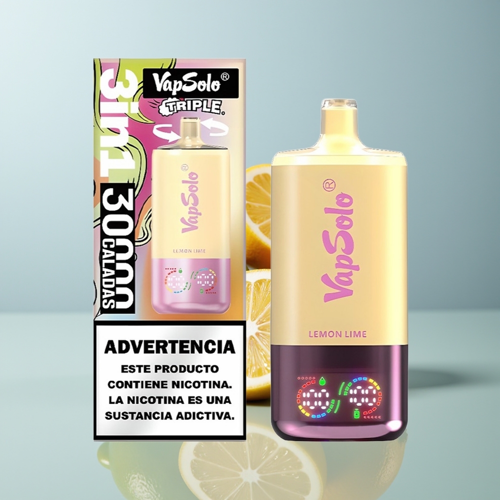 Wholesale Canada VapSolo Triple 30000 Puffs 40ml Lemon Lime