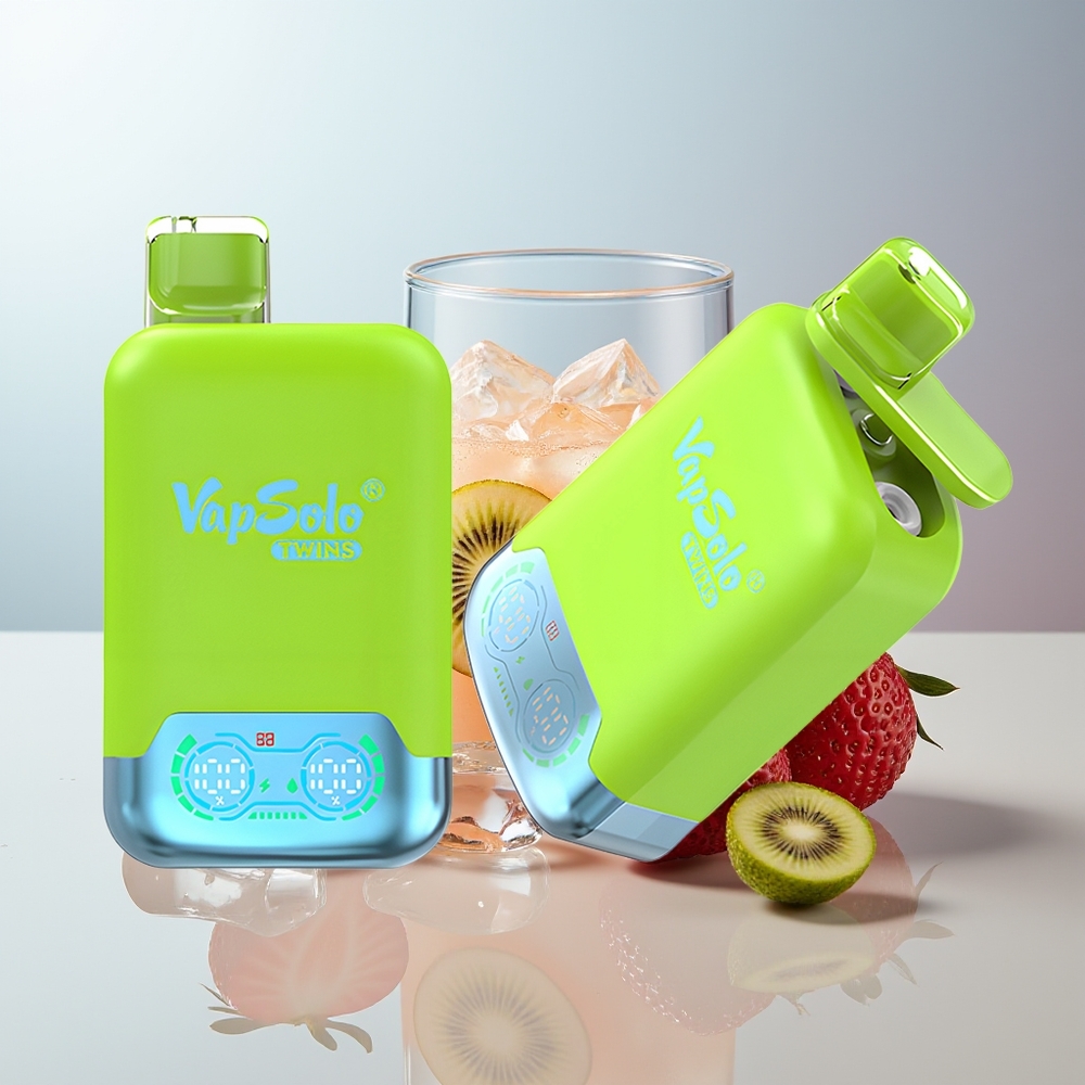 Wholesale Canada VapSolo Twins 20000 Puffs 40ML Strawberry Kiwi  Strawberry Raspberry Cherry Ice