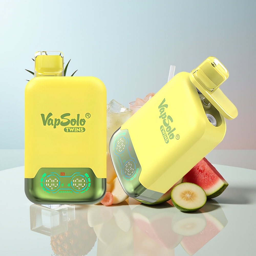 Wholesale Canada VapSolo Twins 20000 Puffs 40ml Pineapple Coconut  Watermelon Ice