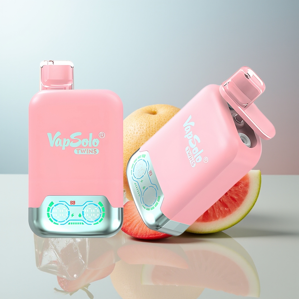 Wholesale Canada VapSolo Twins 20000 Puffs 40ml Strawberry Ice  Mango Peach Watermelon