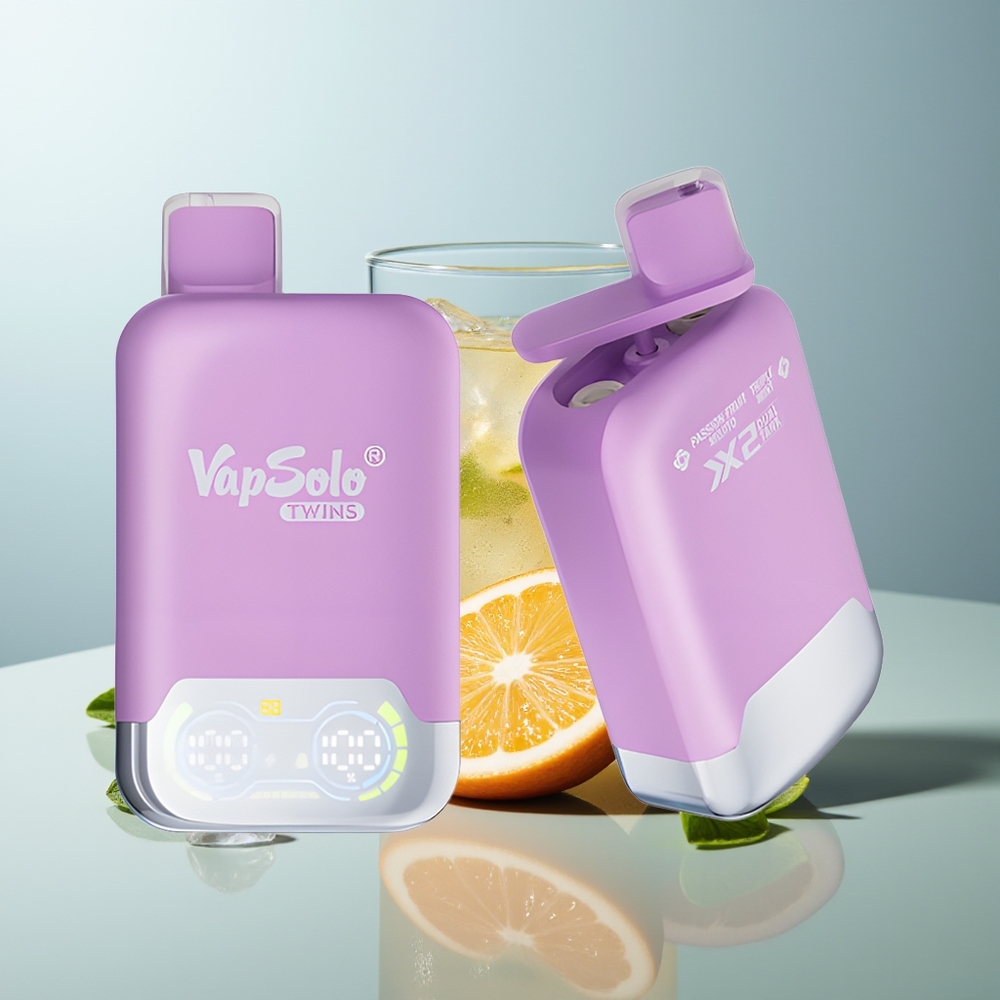 Wholesale Canada VapSolo Twins 20000 Puffs 40ml Type-C Passion Fruit Mojito  Triple Mint