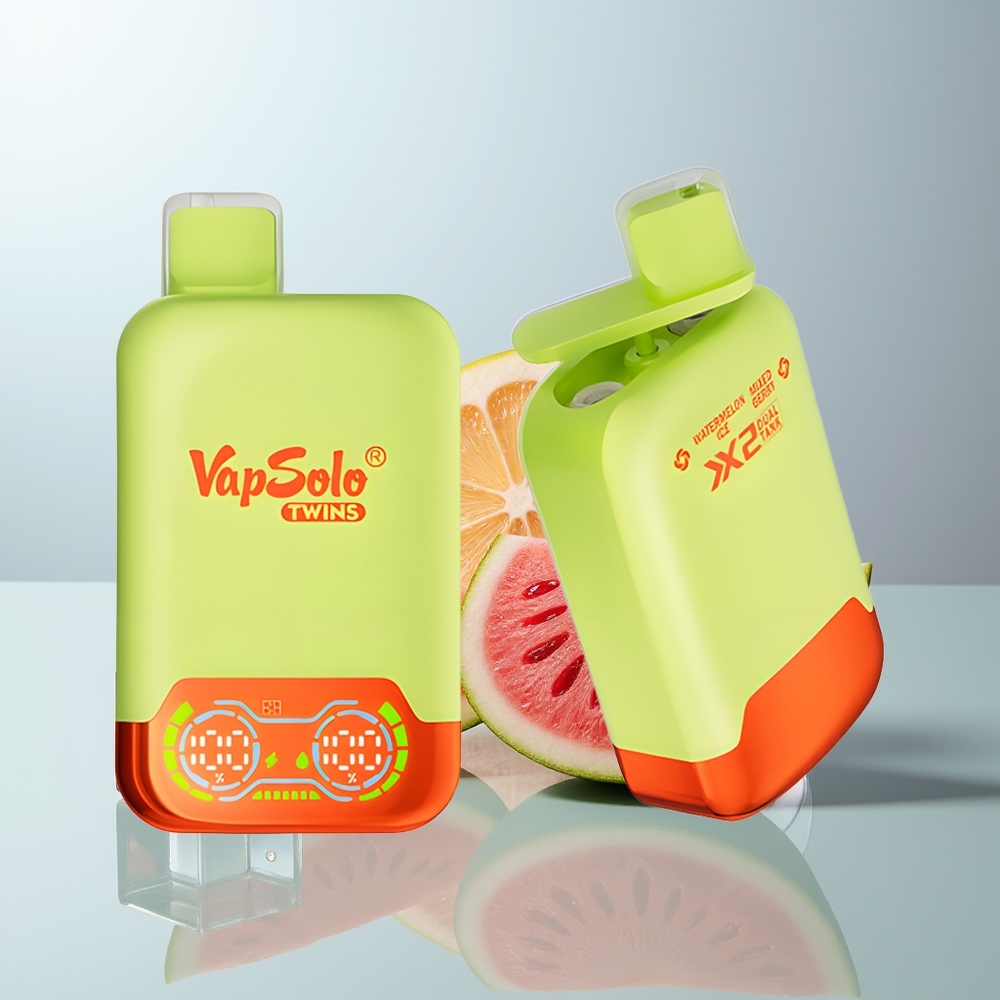 Wholesale Canada VapSolo Twins 20000 Puffs 40ml Type-C Watermelon Ice  Mixed Berry