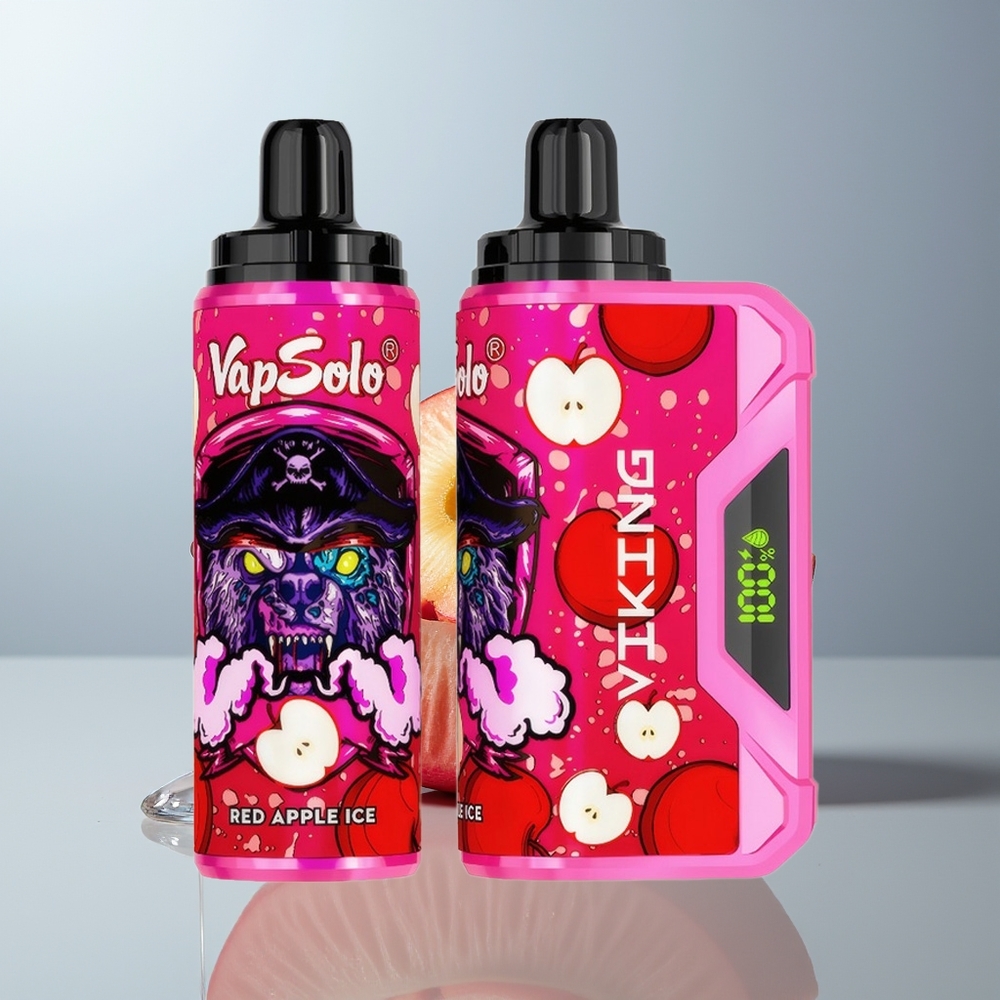 Wholesale Canada VapSolo VIKING 12000 Puffs 22ml Red Apple Ice