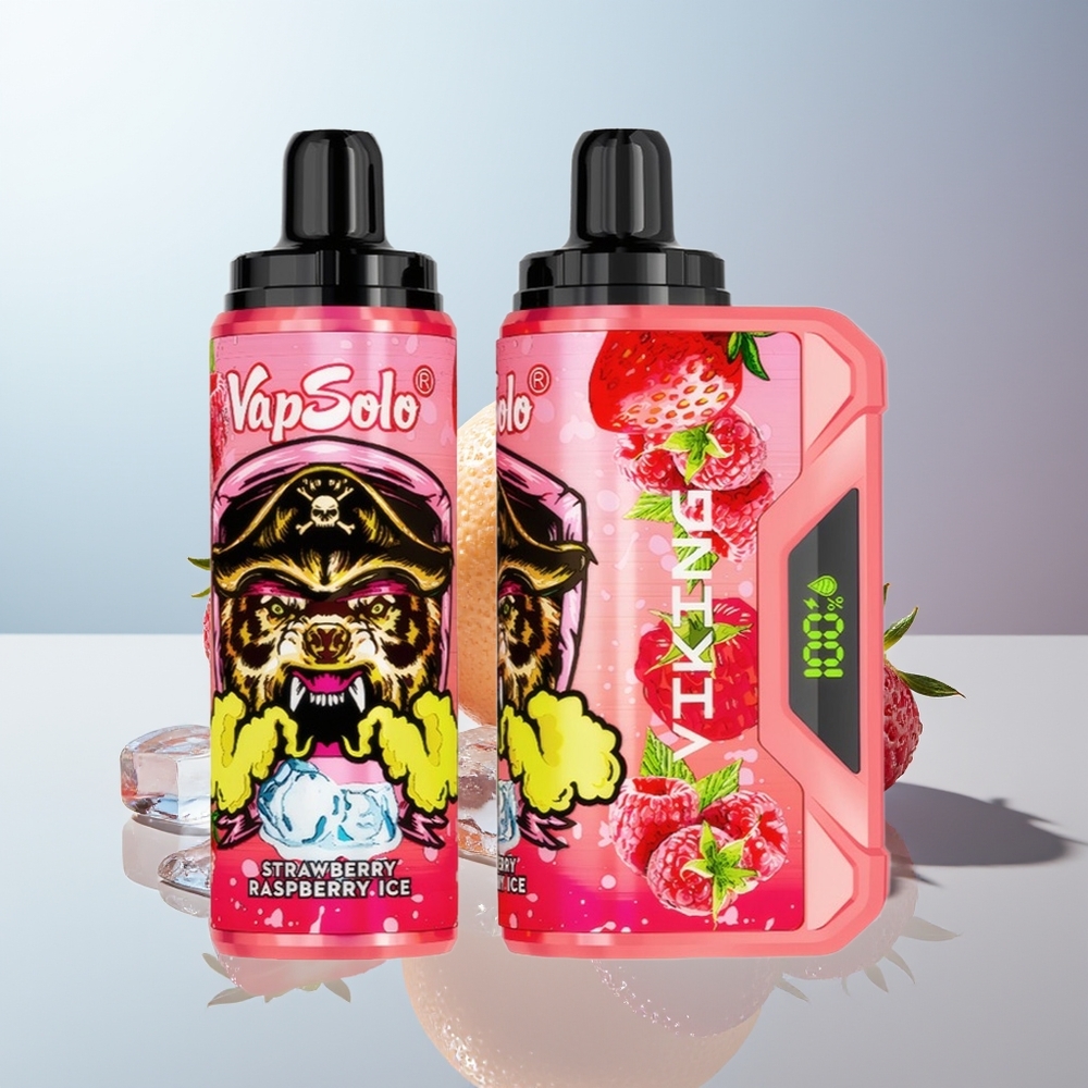 Wholesale Canada VapSolo VIKING 12000 Puffs 22ml Strawberry Raspberry Ice