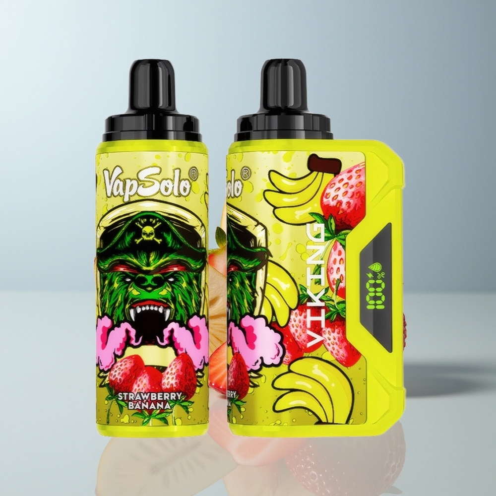 Wholesale Canada VapSolo VIKING 12000 Puffs 22ml Type-C Strawberry Banana