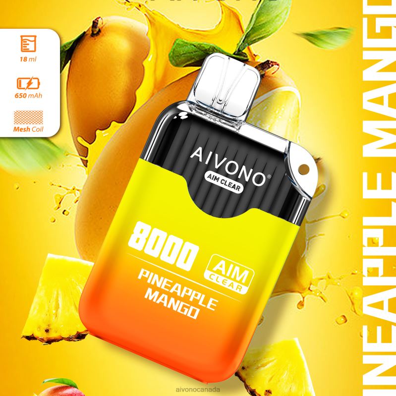 Aivono AIM CLEAR 8000 Pineapple Mango RBX2X209 - Aivono Vape