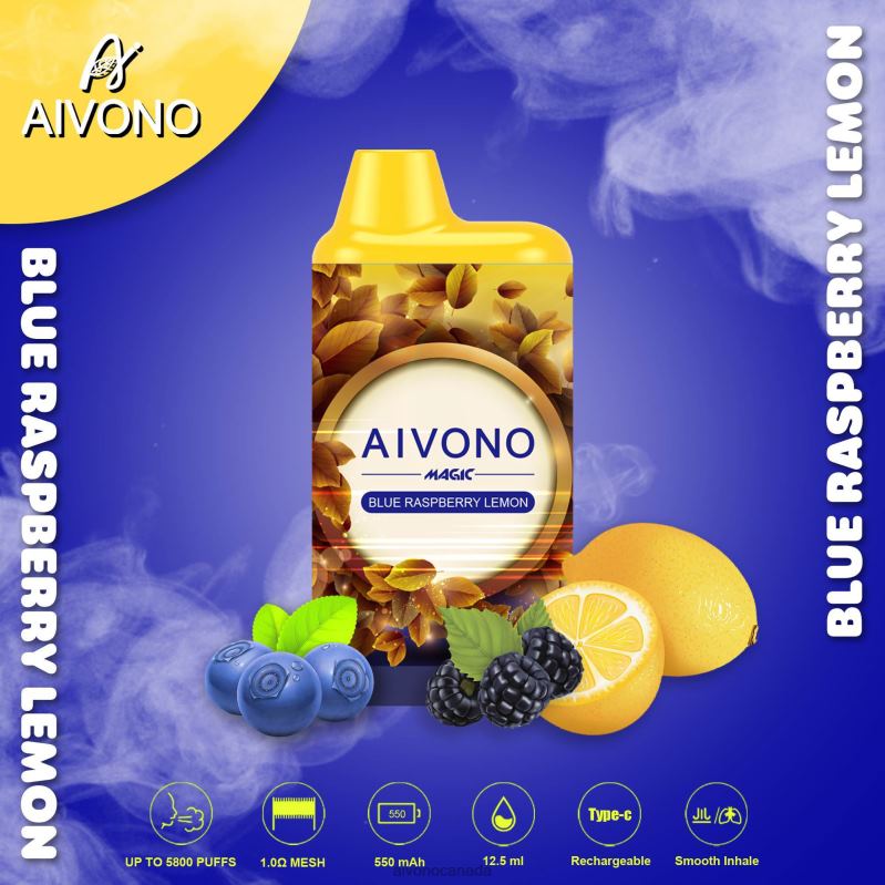 Aivono AIM MAGIC 5800 Mouth Box Cigarette Blue Raspberry Lemon RBX2X91 - Aivono Vape Canada