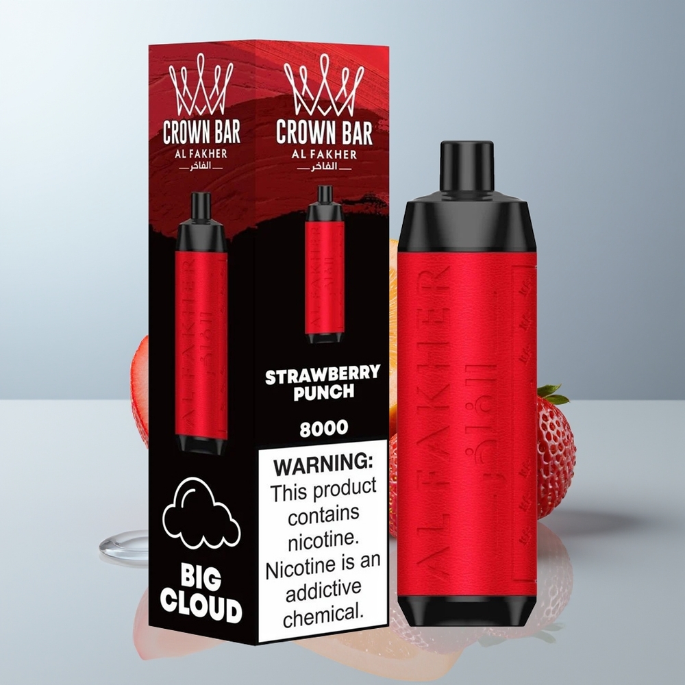 Wholesale Canada Al Fakher Crown Bar 8000 18ml Strawberry Punch