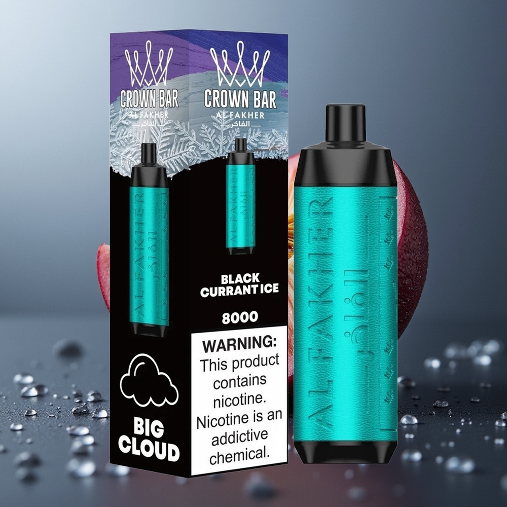 Wholesale Canada Al Fakher Crown Bar 8000 Puffs 18ml Black Currant Ice
